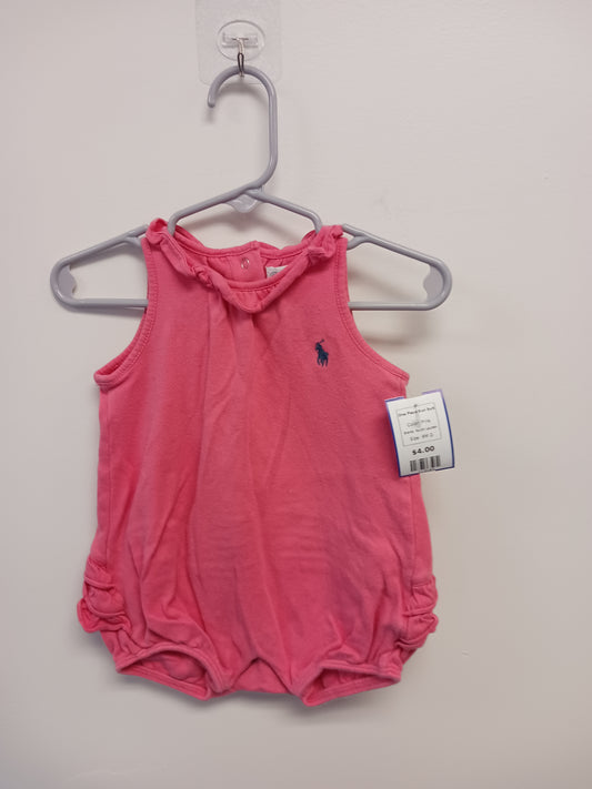 Pink Ralph Lauren One Piece Sun Suit, 9M G