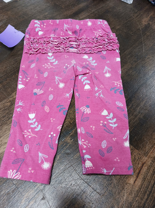 Pink Flower Jumping Bean Pants, 9M G