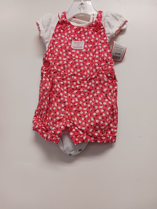 Pink/White Flowers Carters Outfit, 3M G