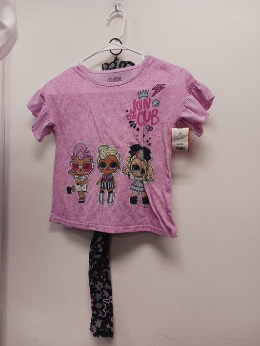 Pink/Black LOL Pjs, 8 G