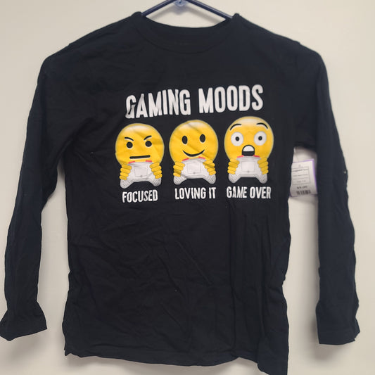 Black Emoji Childrens Place Longsleeve Shirt, 7 B