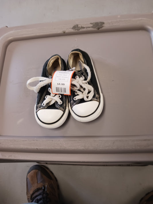 Black Converse Sneakers, 6 B