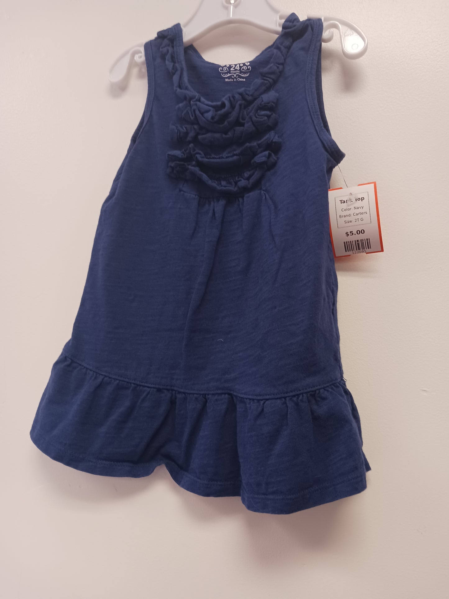 Navy Carters Tank Top, 2T G