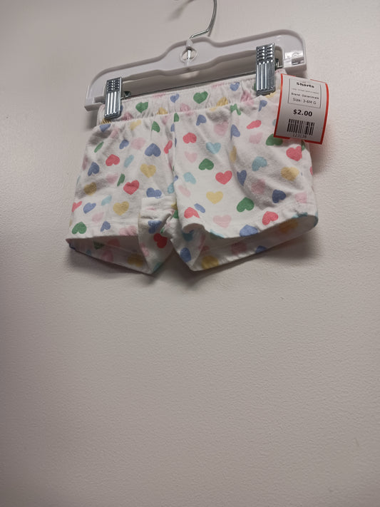 White/Colorful Hearts Garanimals Shorts, 3-6M G
