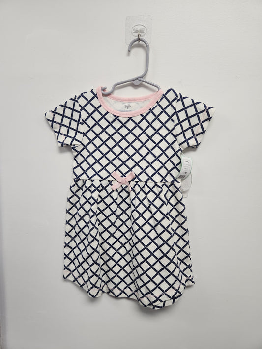 White/Navy/Pink Touched By Nature Dress, 4T G