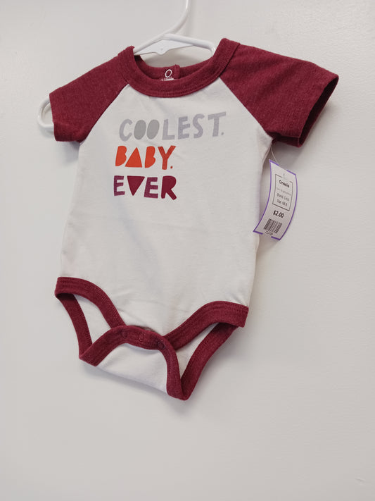 Burgandy/White Circo Onesie, NB B