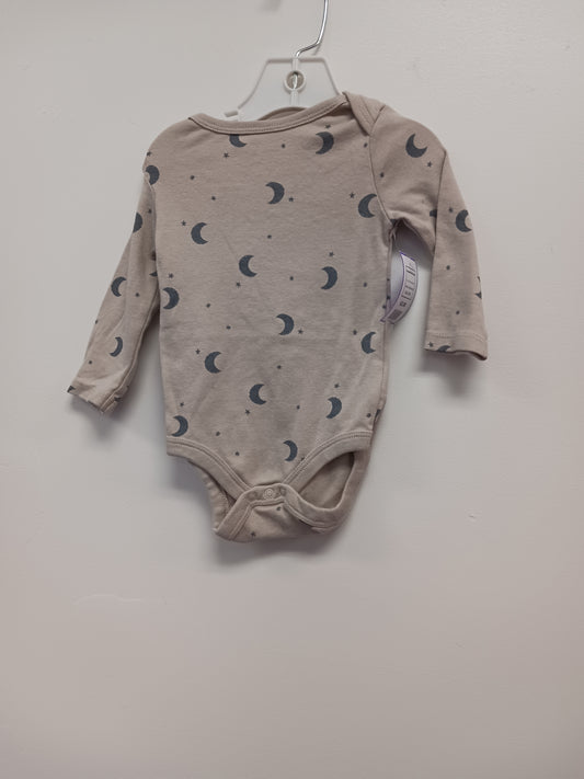 Tan Moon/Stars Cloud Island Longsleeve Onesie, 3M B