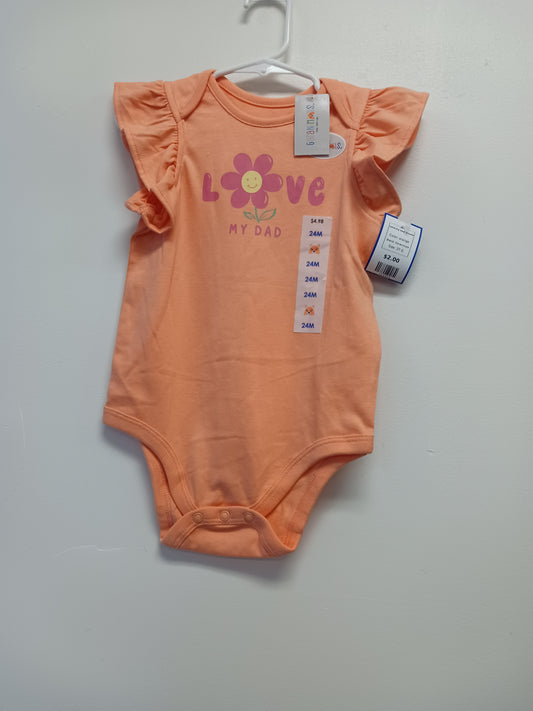 orange Garanimals Love my Dad Onesie, 2T G