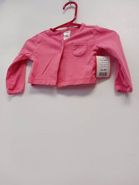 Pink Carters Cardigan, 6M G