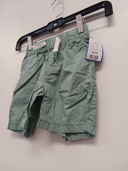 Green Carters Shorts, 3T B