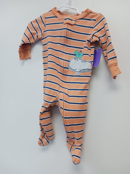 Orange/Navy Carters Sleeper, 6M B