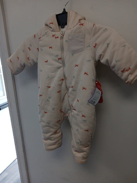 Cream/Blue/Orange Fox/Deer Wonder Nation Snow Suit, 3M B