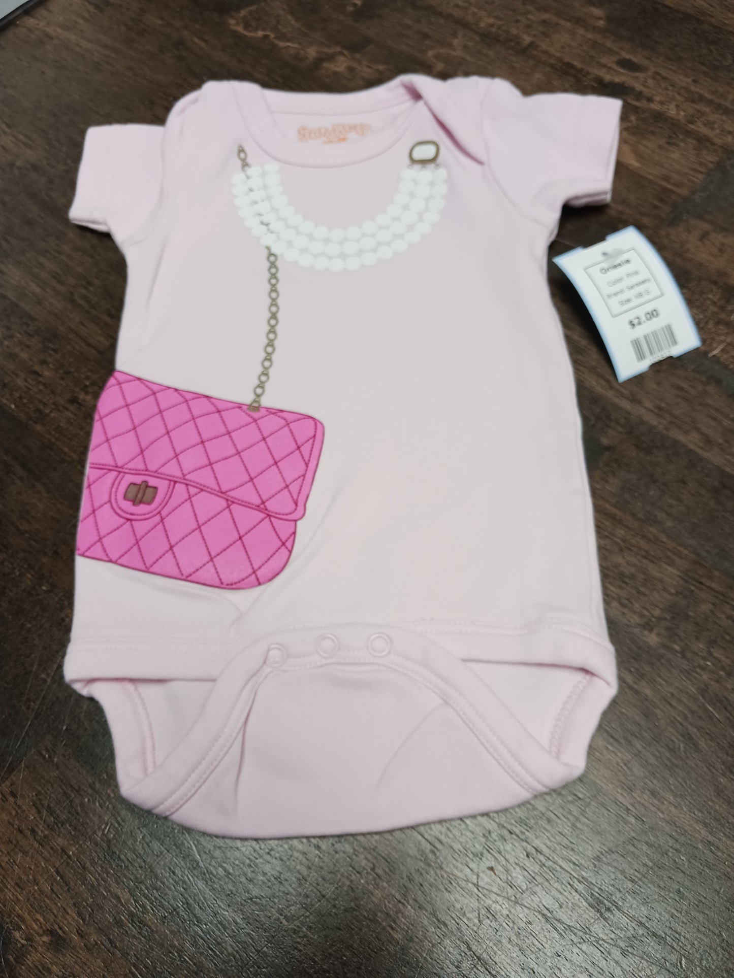 Pink Sarakety Onesie, NB G