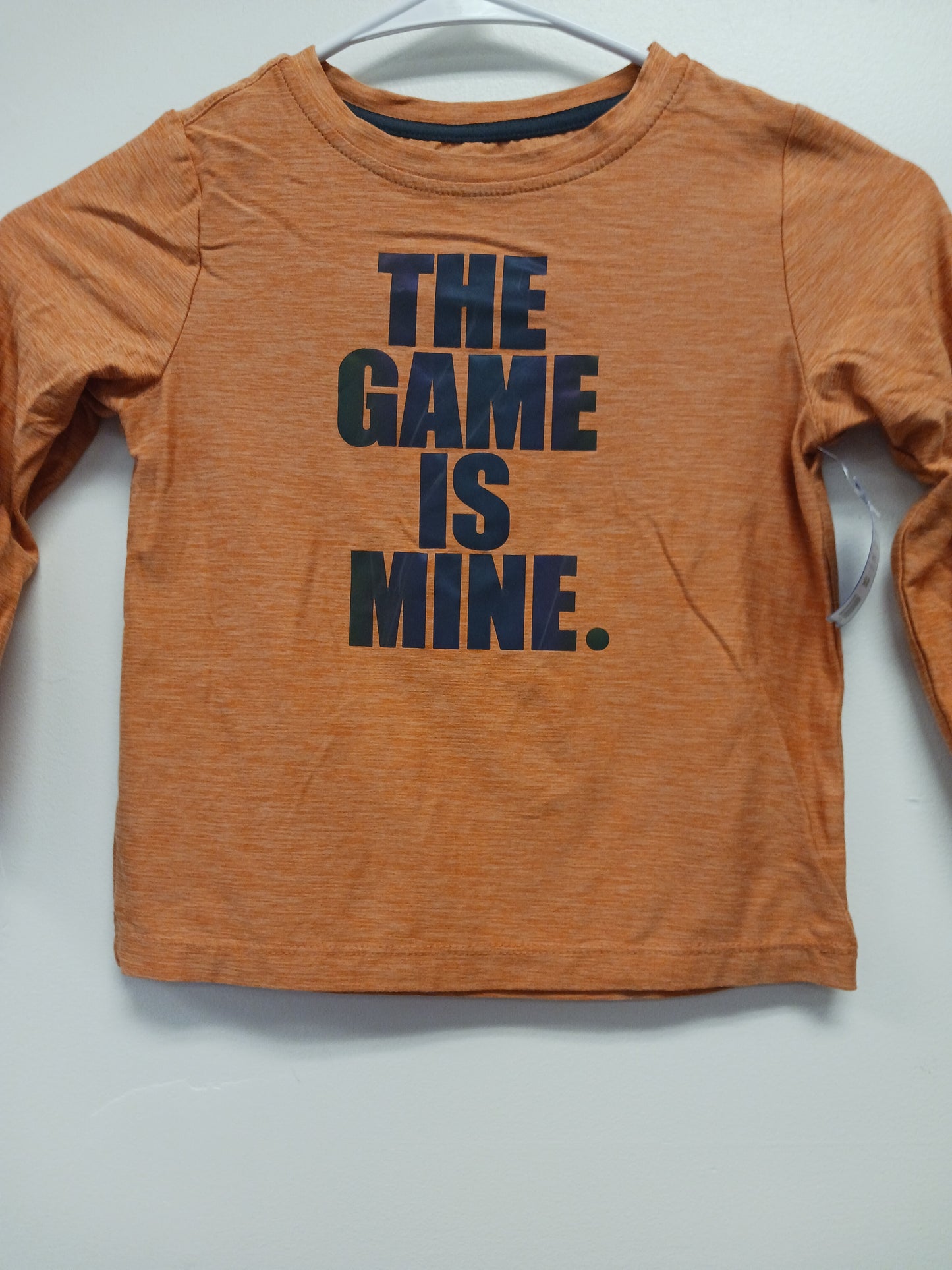 Orange Athletic Works Long Sleeve The Game Is Mine Shirt, 4T B