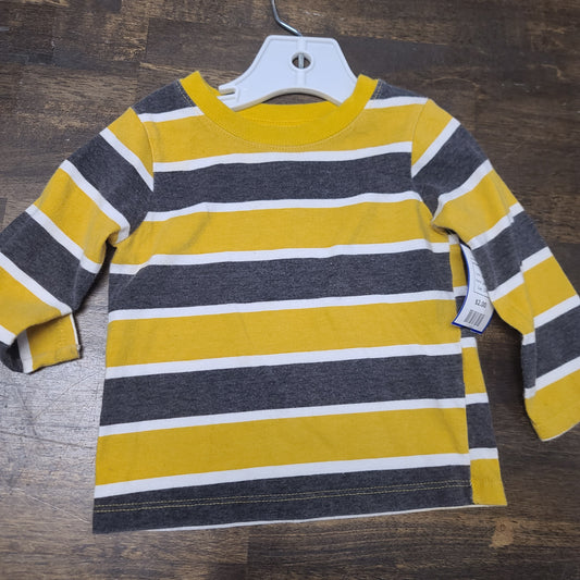 yellow/grey granimals striped long sleeve, 12M B