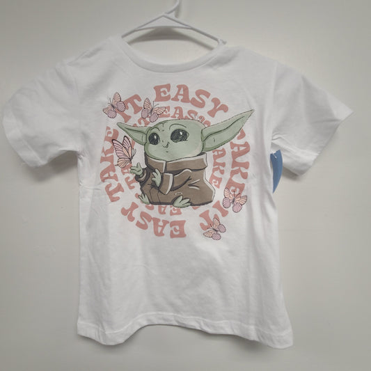 white Star Wars Yoda Tshirt, 4T G