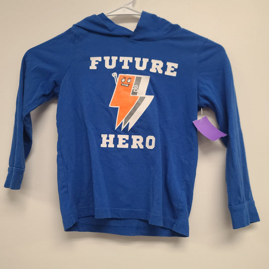 Blue Future Hero Okie Dokie Hooded Longsleeve Shirt, 5T B