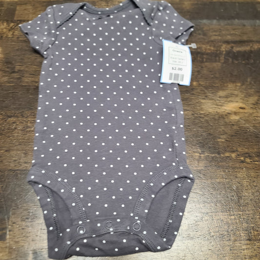 Grey/White Polka Dot Carters Onesie, 3M G