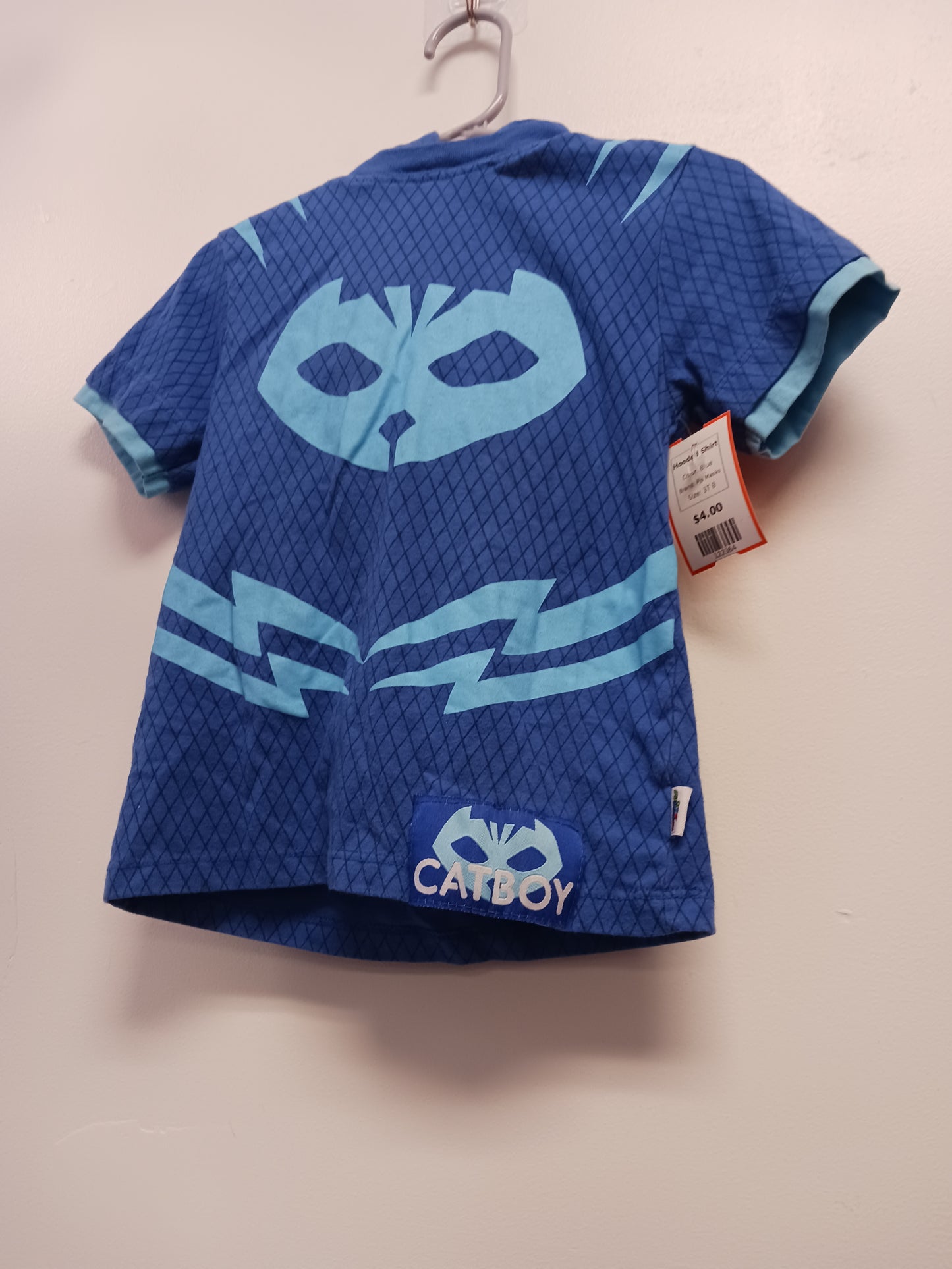 Blue Pjs Masks Hooded Shirt, 3T B