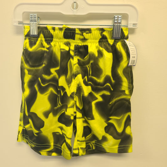 Black/Yellow Athletic Athletic Shorts, 4T B