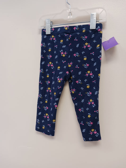 Navy Flower  Leggings, 12M G