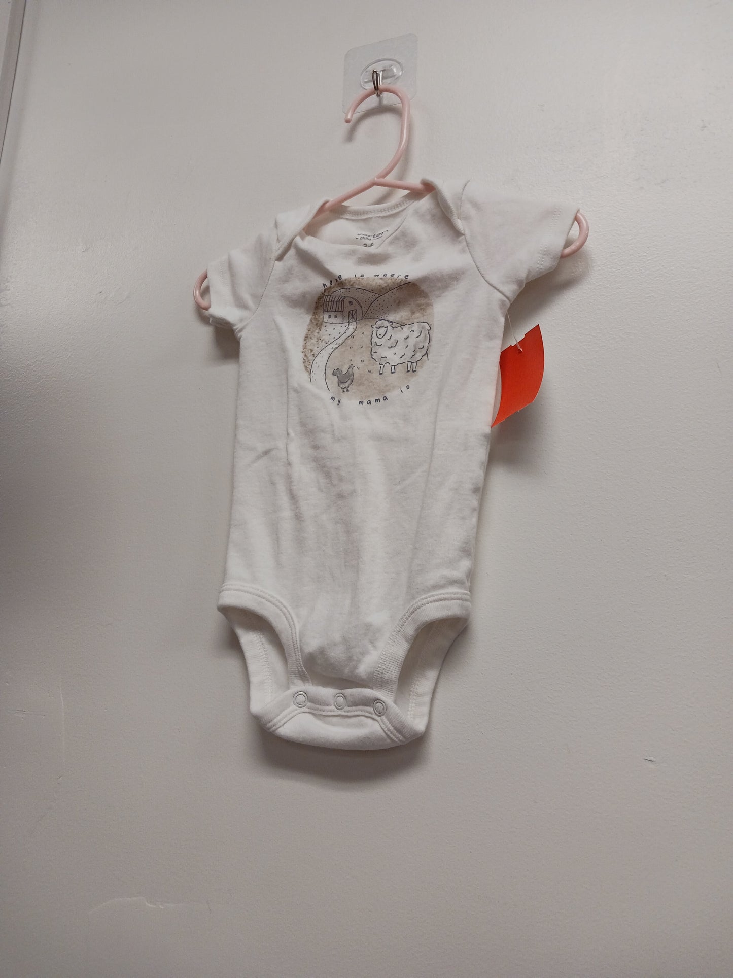 White Animal Carters Onesie, 3-6M G