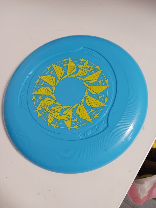 turquoise Wham-o Pinwheel design Frisbee