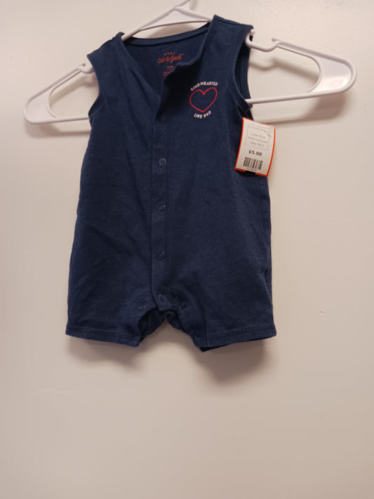 Blue Cat & Jack One Piece Kind Hearted Like Dad, NB B
