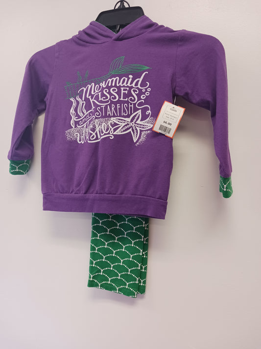 Purple/Green Mermaid Boutique Outfit, 3T G
