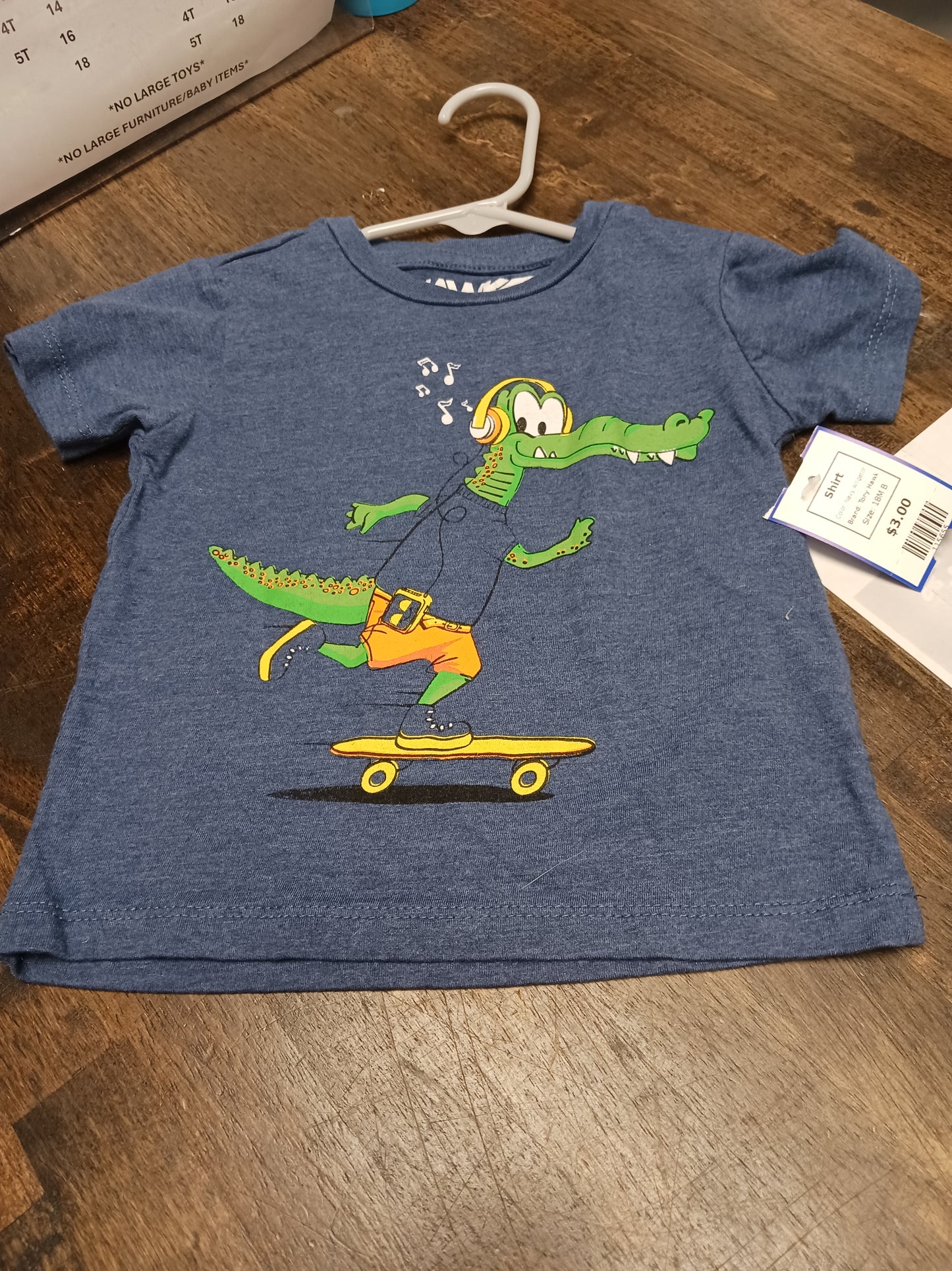Navy Alligator Tony Hawk Shirt, 18M B
