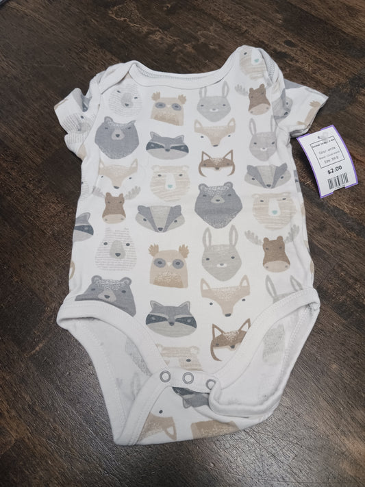white Cloud Island Animal Onesie 3-6m, 3M B