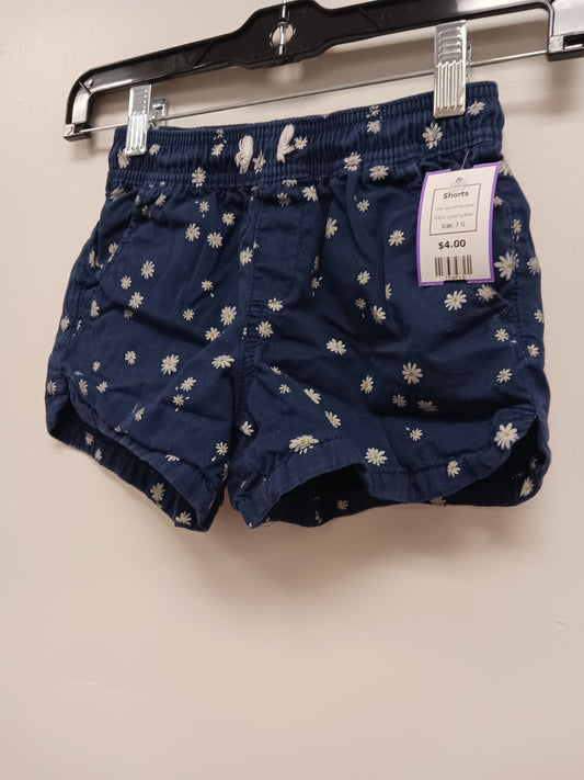Navy/White Flower Jumping Bean Shorts, 7 G