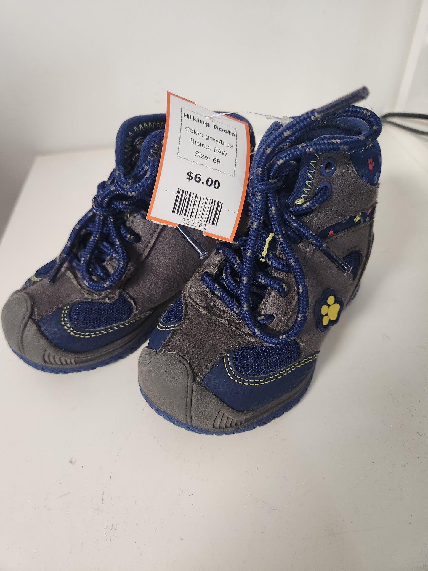grey/blue PAW Hiking Boots, 6B