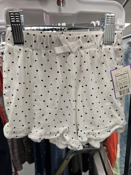 white Little Star Organic Poka Dot Pants, 18M G
