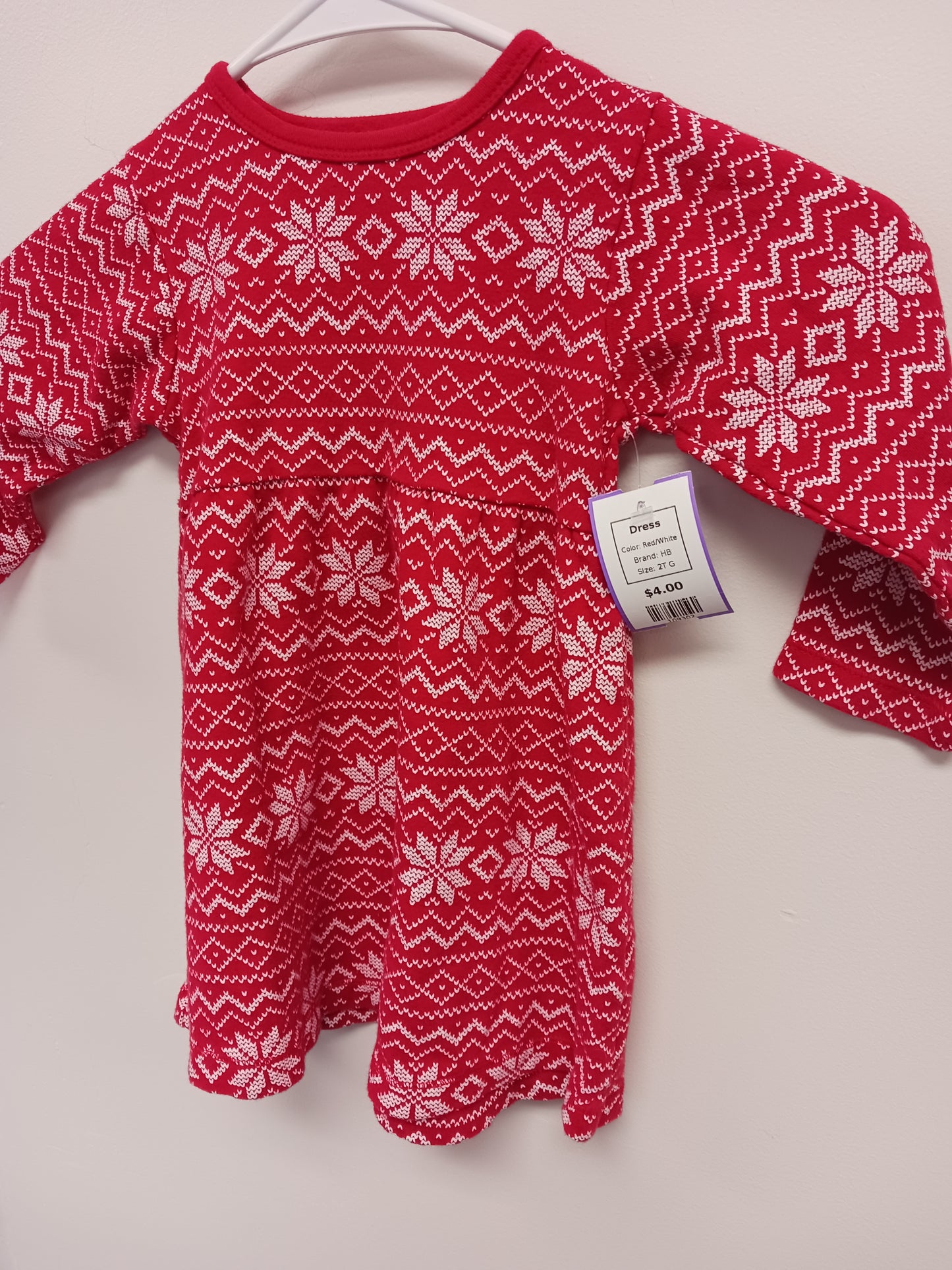 Red/White HB Dress, 2T G