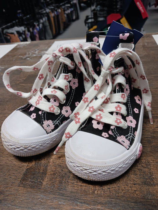 Black/Pink Flower Tommy Bahama Sneakers, 6C G