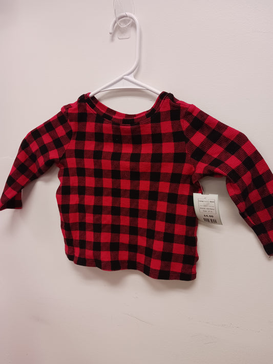 Red/Black Checkered Old Navy Longsleeve Shirt, 2T G