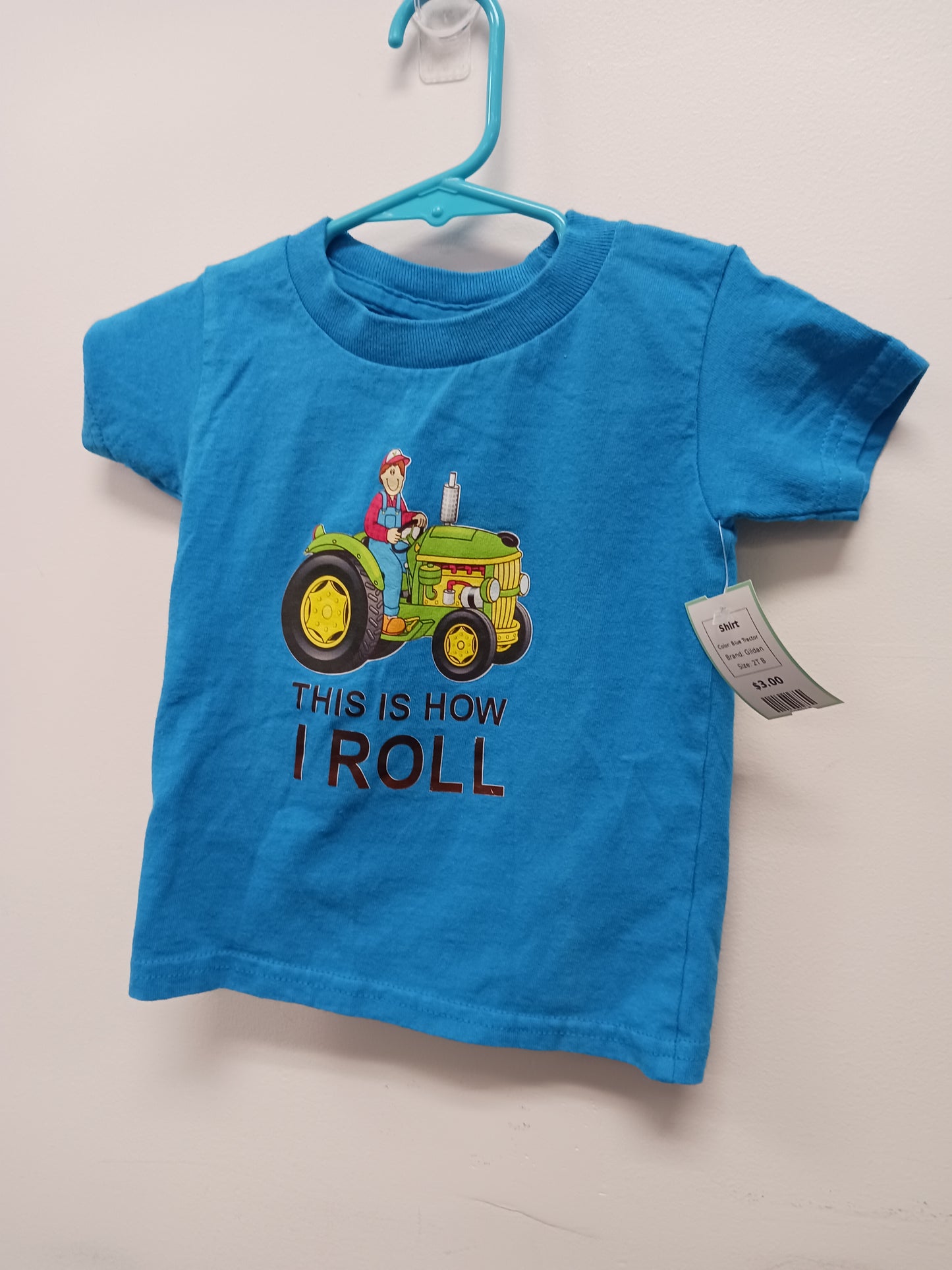 Blue Tractor Gildan Shirt, 2T B