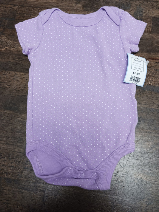 Purple/White Polka Dot Little Wonders Onesie, 3M G