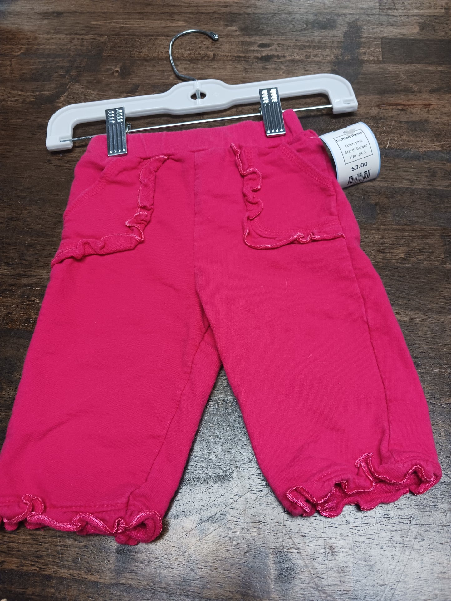 pink Gerber Ruffled Pants, 3M G