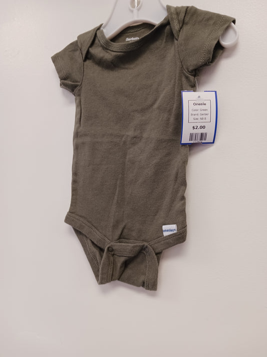 Green Gerber Onesie, NB B