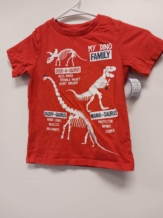 orange Childrens Place Dino Tshirt, 3T B