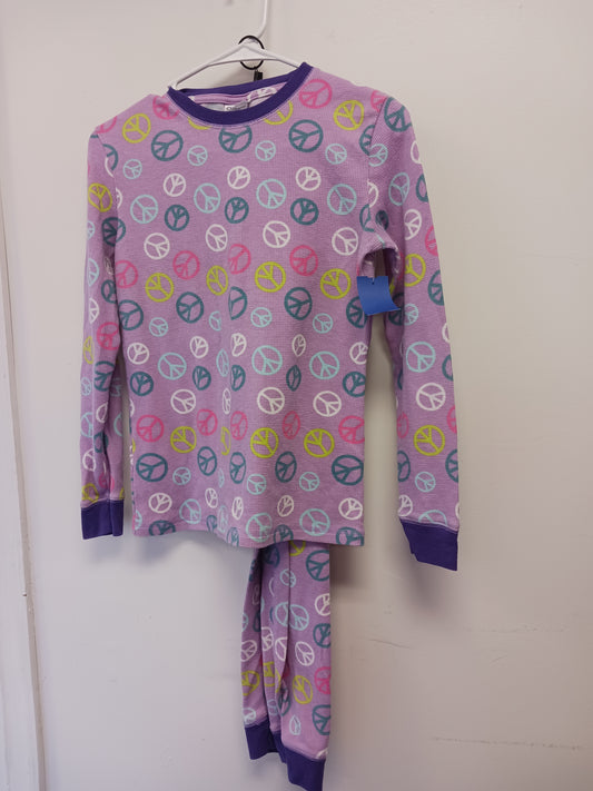 Purple Cherokee 2 Piece Peace sign PJS, 14 G