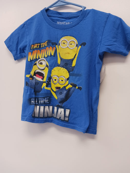 blue Despicable Me Minnion Tshirt  4/5, 4T B