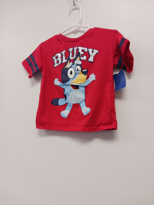 red Bluey Bluey tshirt, 2T B
