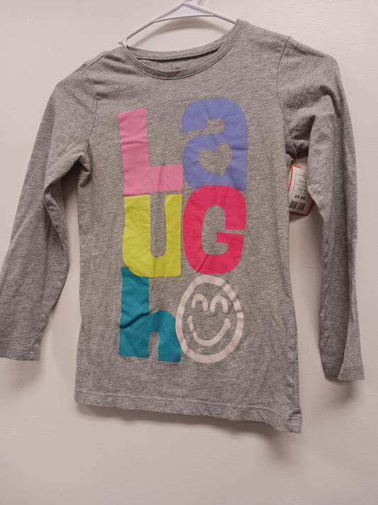 Grey Childrens Place Long Sleeve Laugh Tshirt, 10