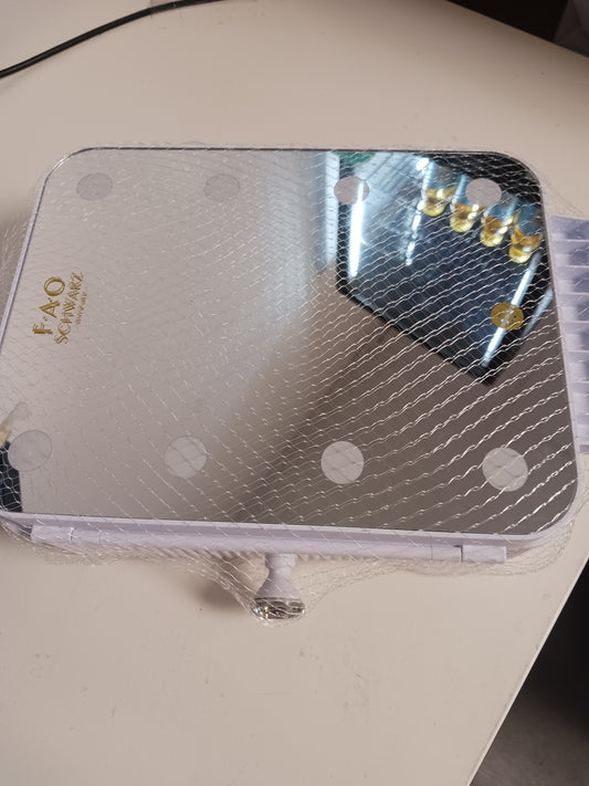 White F.A.O Schwartz Make Up Mirror
