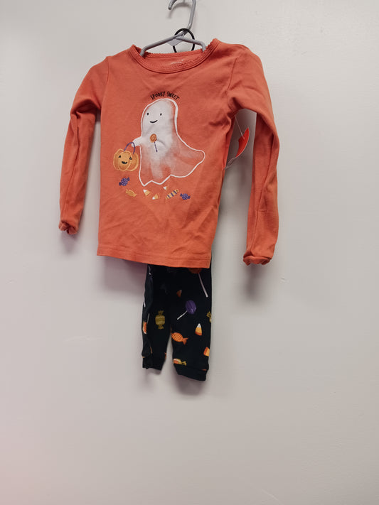 Orange/Black Halloween Carters Pjs, 2T G