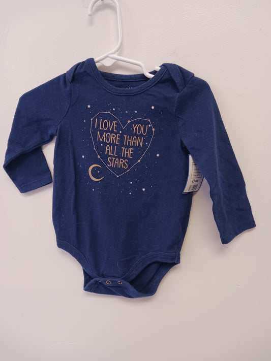 Navy Cat & Jack Longsleeve Onesie, 6M G