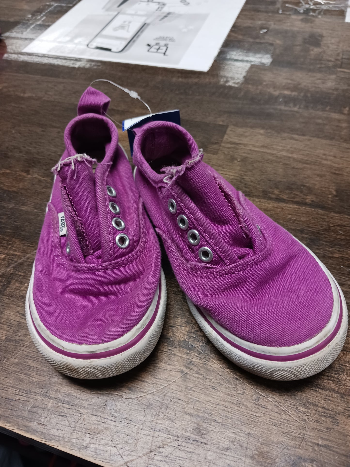 purple  vans slip on, 8